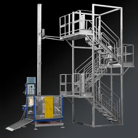 Straight staircase - Velo Acciai Srl. - stainless steel