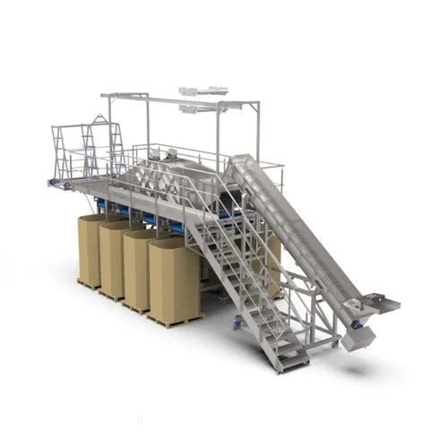 Pneumatic conveyor - Constructie Bruynooghe N.V. - sorting / manual / construction