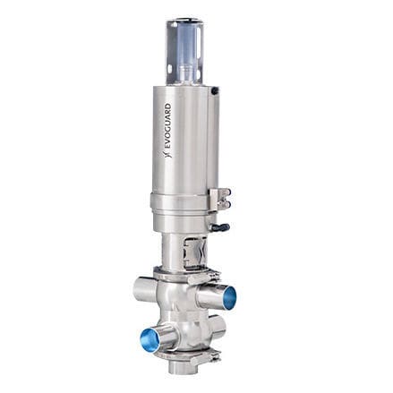 Double-seat valve - M - Evoguard GmbH - disc / pneumatic / mix-proof