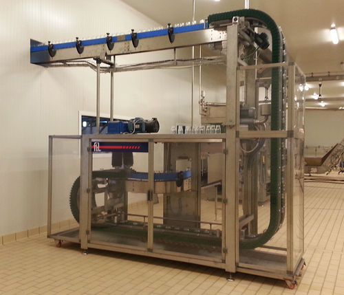 Blowing washing machine - FL-016 - F.B.L. Food Machinery S.r.l. - water / air blast / for the food industry