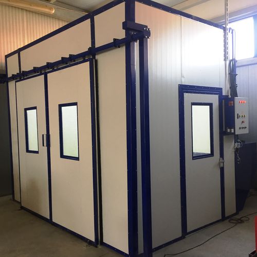 Closed circuit spray booth - VMCSB - VOGAMAKINA INDUSTRIAL PLANTS COMPANY Ltd. - dry filter / wet paint / pressure