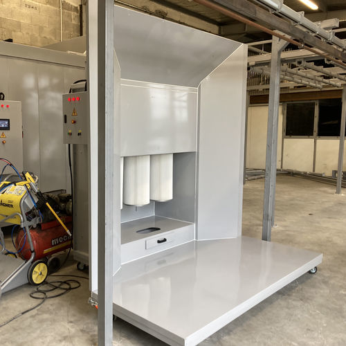 Open powder coating booth - VFDK - VOGAMAKINA INDUSTRIAL PLANTS COMPANY Ltd. - for parts / for aeronautical applications / cartridge filter