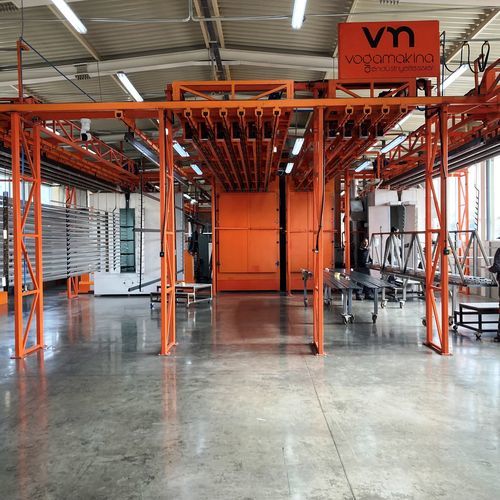 Manual powder coating line - BTRANSFER - VOGAMAKINA INDUSTRIAL PLANTS COMPANY Ltd. - automatic / continuous