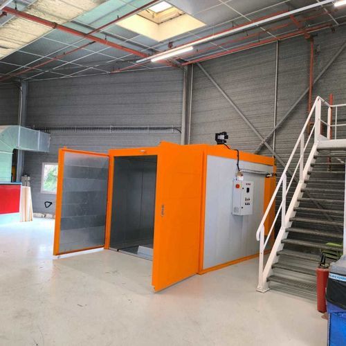 Manual powder coating line - VMMCL - VOGAMAKINA INDUSTRIAL PLANTS COMPANY Ltd. - electrostatic / for the automotive industry / for the construction industry