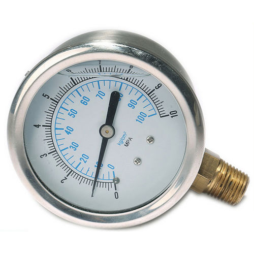 Differential pressure gauge - PG400OV - Shanghai QualityWell industrial CO.,LTD. - wet dial / threaded / stainless steel
