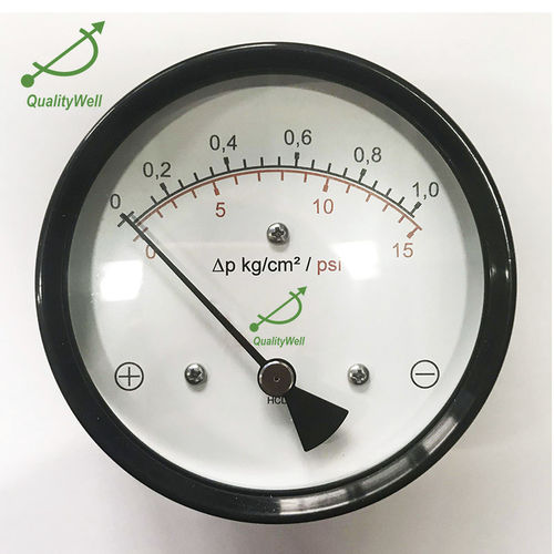 Differential pressure gauge - DX10 - Shanghai QualityWell industrial CO.,LTD. - dial / stainless steel / for gas