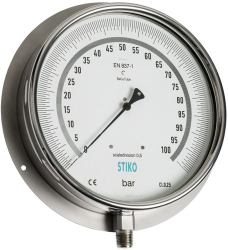 Analog pressure gauge - PBX - STIKO - threaded / stainless steel / Bourdon tube