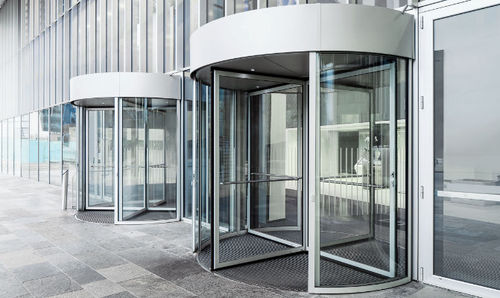 Revolving door - TSA 325 NT - Geze GmbH - glazed / exterior / automatic