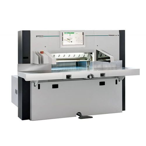 Digital display paper cutter - 78 PREMIUM Line - perfecta - high-speed / half-size / automatic