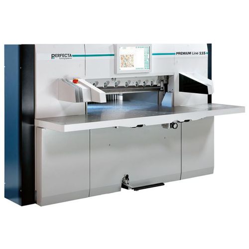 Digital display paper cutter - 115 PREMIUM Line - perfecta - high-speed / medium-sized / led cutting light