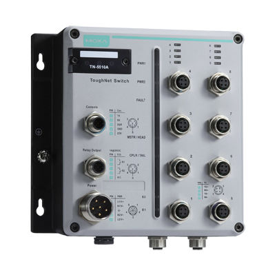 Managed switch - TN-5510 series - Moxa Europe - 12 ports / gigabit / redundant
