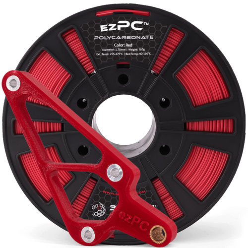 3D printer polycarbonate filament - EZPC - 3DXtech - 1,75 mm / black / gray