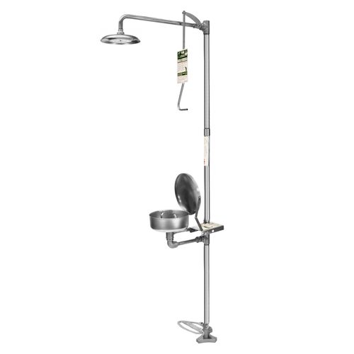 Floor-standing safety shower - 6010FUL - EPITECNICA EUROPA, S.L. - with eyewash station