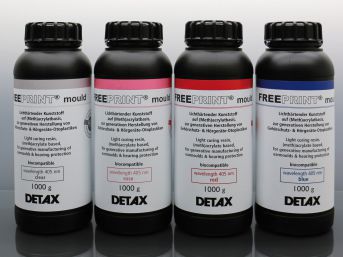 Red 3D printing resin - Freeprint® mould series - DETAX - blue / for hearing aids
