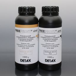 Beige 3D printing resin - Freeprint® shell series - DETAX - black / for hearing aids