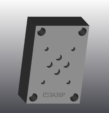 Cast iron base plate - ES3A38P - EUROFLUID HYDRAULIC SRL - rectangular / Cetop 3 / hydraulic