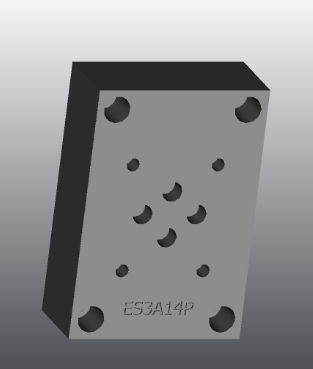 Cast iron base plate - ES3A14P - EUROFLUID HYDRAULIC SRL - rectangular / Cetop 3 / hydraulic