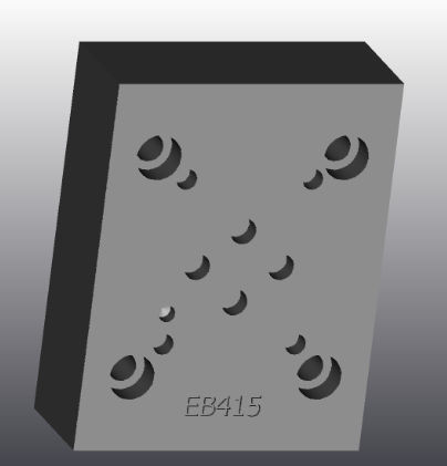 Cast iron base plate - EB415 - EUROFLUID HYDRAULIC SRL - rectangular / Cetop 3 / Cetop 5