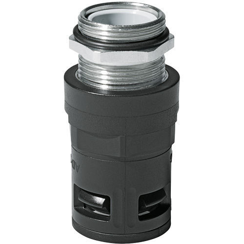 Round tube connector - RQGKZP-M - flexa - nickel-plated brass / polyamide / quick