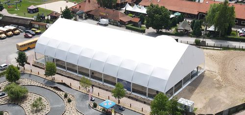 Temporary building - pol-plan - for sports centers