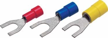 Fork solderless terminal - 010 series - Druseidt - tubular / insulated / copper