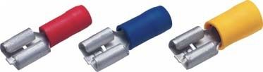 Female solderless terminal - 011 series - Druseidt - quick-disconnect / flat / PVC-insulated