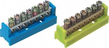 Busbar terminal block - 1055 series - Druseidt - screw connection / grounding / insulated