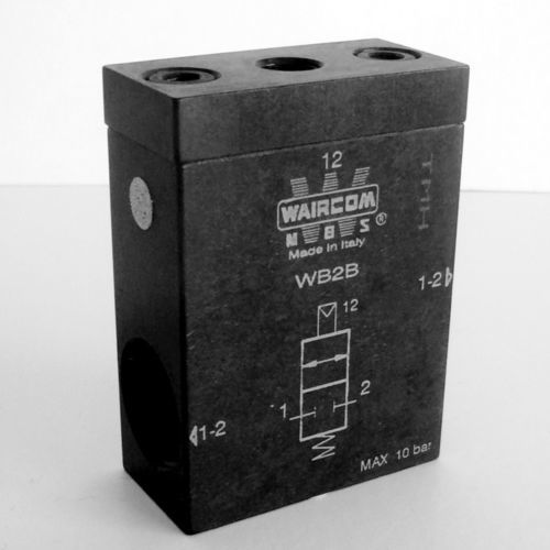 Spool pneumatic directional control valve - WB series - Waircom - pneumatically-operated / 2/2 / spring-return