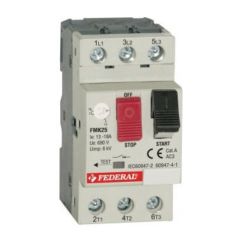 Motor protection circuit breaker - FMK 25 series - Federal Elektrik - thermal / AC / three-phase