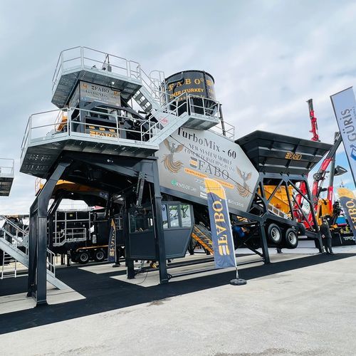 Mobile concrete batching plant - TURBOMIX-60 - Fabo Crushing Screening & Concrete Plants