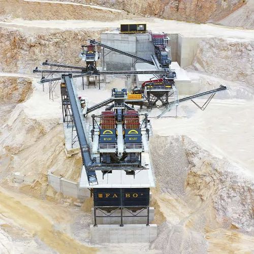 Stationary crushing and screening plant - Fabo Crushing Screening & Concrete Plants - impact / primary / secondary