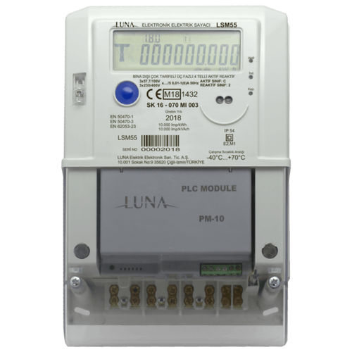 Three-phase electric energy meter - LSM55 - Luna Elektrik - wall-mounted / RS-485 / 50 Hz