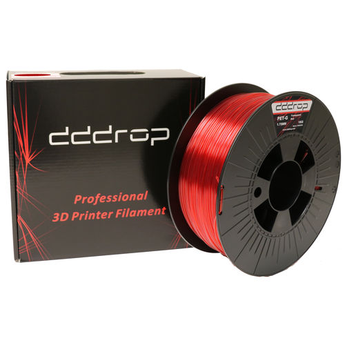 3D printer PETG filament - dddrop - 1,75 mm / black / red