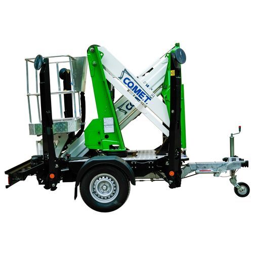 Trailer-mounted telescopic boom lift - XTRAILER 14 - CO.ME.T. Officine - mobile / wheeled / hybrid