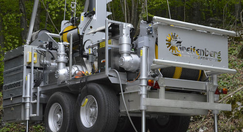 Uphill and downhill logging yarder - T3 860 CE - greifenberg teleferiche - trailer-mounted