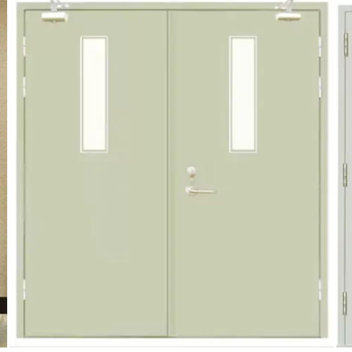 Fireproof door - Shanghai Kenvo Door Co., Ltd - swing / metal / glazed