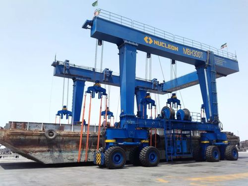 Rubber-tired gantry crane - MBH - Nucleon (Xinxiang) Crane Co., Ltd. - for marine applications / double-girder / hydraulic