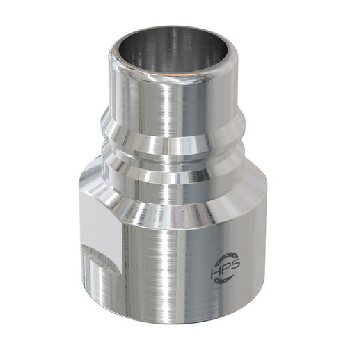 Full-flow fitting - HPS International - hydraulic / quick / chrome-plated brass