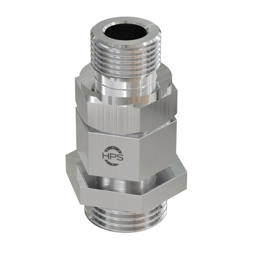 Threaded male-to-male reducer - HPS International - for pipes / hydraulic / nickel-plated brass