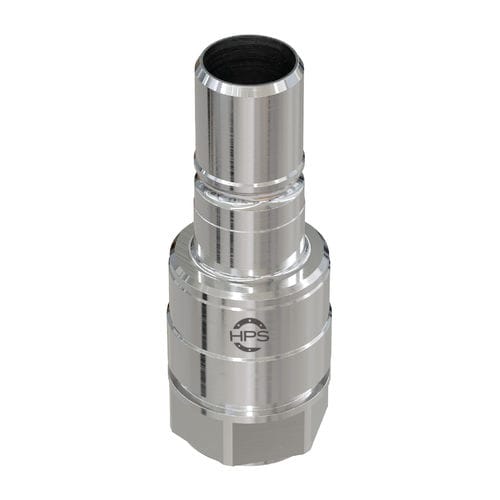 Self-sealing fitting - SERIE-I - HPS International - hydraulic / tapped / nickel-plated brass
