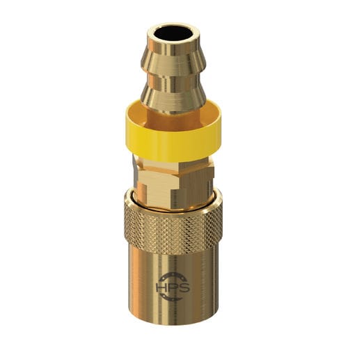 Socket fitting - HPS International - hydraulic / brass / for push-to-lock hose