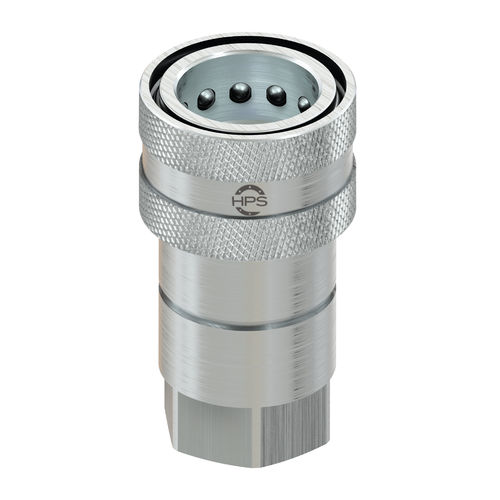 Quick coupling - HPS International - for hydraulic oil / tapped / zinc-plated steel