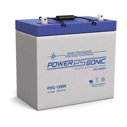 Deep cycle battery - PDC-12600 - Power-Sonic - VRLA / rectangular / 12 V