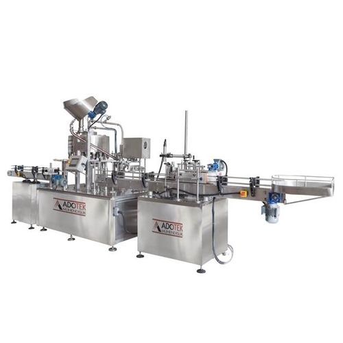Monobloc filling machine - ADK 302 - Adotek Machine - automatic / bottle / food