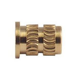 Threaded insert - FXHHLB series - FIXI - brass / for plastics / heat installation