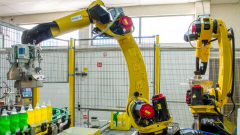 Robotic palletizing cell - Siviko OOD - packaging / for bottles
