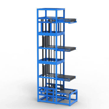 Lifting conveyor - E-shaped - Jinan Gradin Machinery Co., Ltd. - chain / vertical / transport