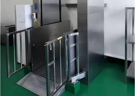 Stainless steel goods lift - Jinan Gradin Machinery Co., Ltd. - for warehouse