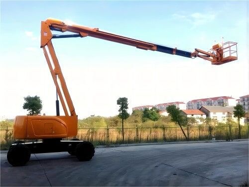 Diesel articulated boom lift - G-RZ28 - Jinan Gradin Machinery Co., Ltd. - wheeled / outdoor / for construction