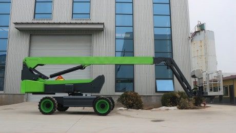 Electric telescopic boom lift - G-J16 - Jinan Gradin Machinery Co., Ltd. - wheeled / for construction